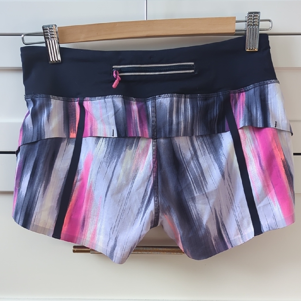 lululemon athletica Women's Black and Pink Athletic Shorts - Picture 2 of 5